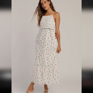 Lulus Petals For Your Thoughts! Sundress, Maxi Dress With Flowers Nwt XSmall